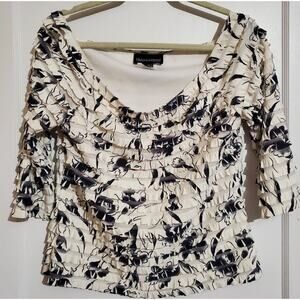 Frank Lyman Design Layered Ruffle Top US 12